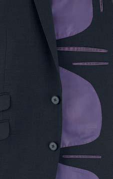 jacket, tailored fit, 2 button front, side vents, 3