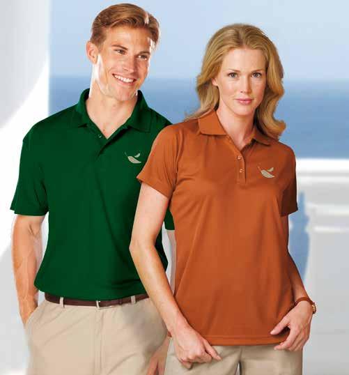 SIBG7500 S-XL* $15.00 Ladies Soft Touch Pique Polo Same as Men s style but with a feminine fit and two button placket. Size chart E. SIBG6500 S-XL* $15.