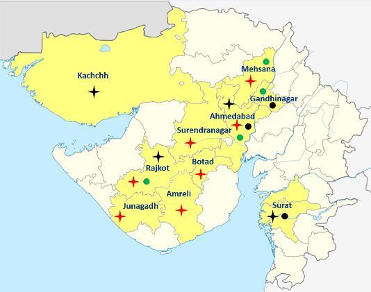 Presence of 27 clusters including 18 MSME clusters in the state 108,000+ Textile units in Gujarat involved in