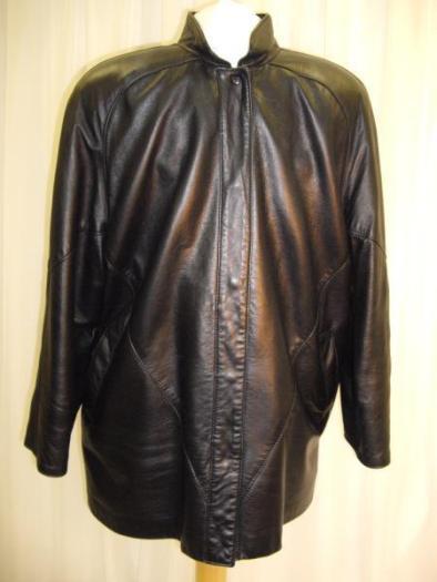 3. Men s Black Leather Coat with