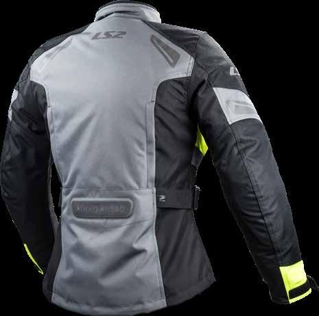 Inner pocket 1 Napoleon chest pocket Neck Confort Pad Chest Air Vent System with Zipper and magnet snap Air-vent zipper at back Reflective details improve visibility of the rider YKK Front