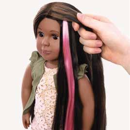 Dutch Braid At top-side of doll s hair, take a one 1-1/2 section of hair and move to the