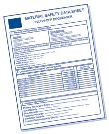 10 FACTSHEET I Material Safety Data Sheets Material Safety Data Sheets (MSDSs) are data sheets that contain information about the health and safety properties of workplace chemical products.