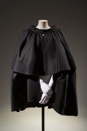 A dramatic Cristóbal Balenciaga evening cape (circa 1962) was designed with the light yet structural gazar fabric that he invented with the textile firm Abraham.
