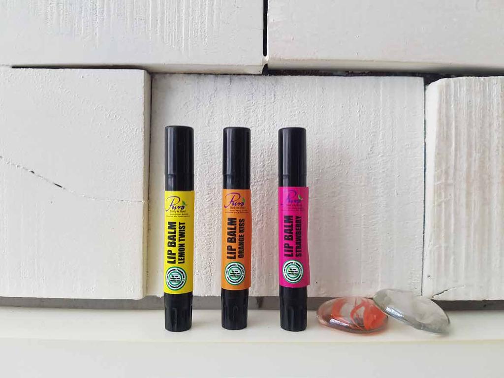 Lip Care Our natural vegan lip balms are free of beeswax and petroleum based ingredients.