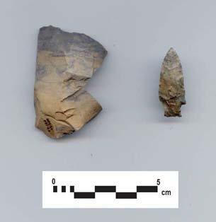 Page 36 Plate 14: Biface fragment (Cat.#L3) and Late Archaic Crawford Knoll (ca. 1,300-900 B.C.) projectile point (Cat.#L4) from AgHb-436 (P41) Table 45: Artifact Catalogue for AgHb-436 Cat.