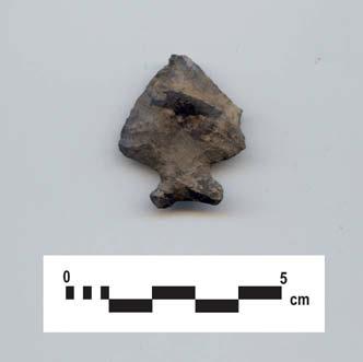Page 61 Plate 28: Transitional Archaic Perkiomen (ca. 1,600 1,500 B.C.) projectile point from AgHb-457 (P104) Cat.