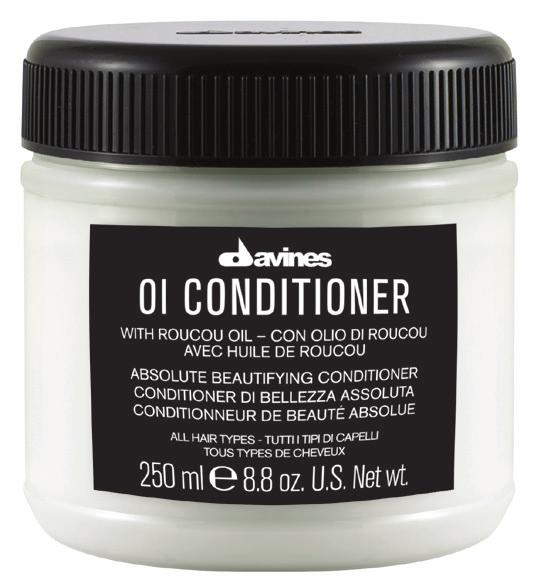 OI CONDITIONER Conditioning cream designed to give amazing softness, shine and body to the hair; it accelerates the drying process and protects the hair structure from damage caused by the heat of