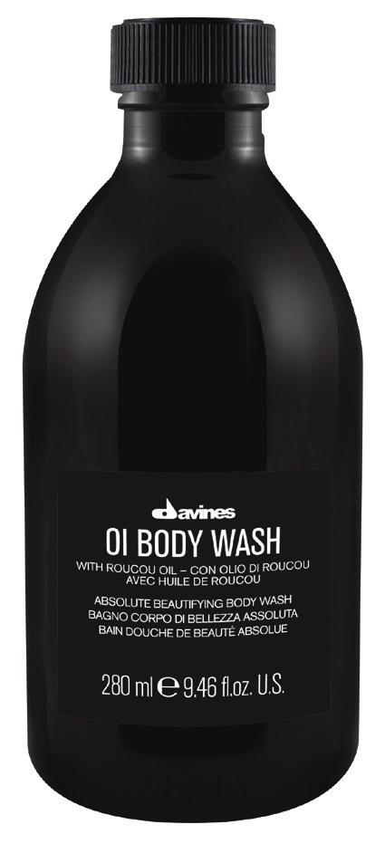 OI BODY WASH Shower gel that gently cleanses the skin, giving softness and hydration.