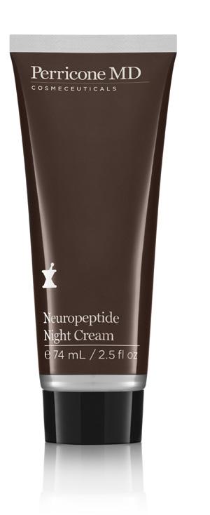 elasticity and suppleness, absorbing effortlessly on contact with the skin Suitable for damaged skin from overexposure to the environments Neuropeptide Night Cream NEW night treatment