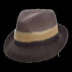 Grey MICHAL CR275-ASST Paper Braid Fedora with