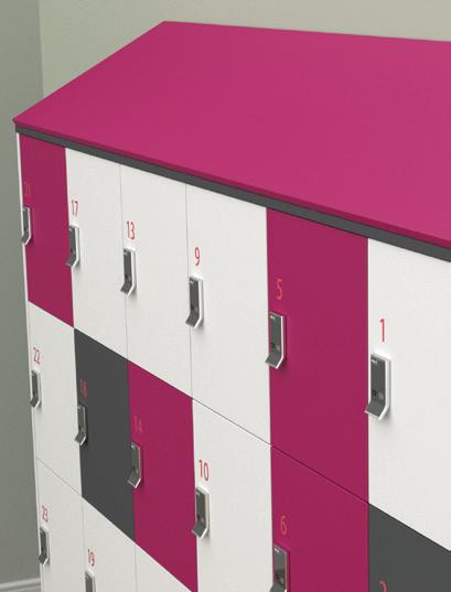 Accessories All Switch lockers have the option of end panels and flyover tops to create the fitted look. Sloping flyover tops are available to prevent unsightly storage above the lockers.