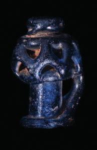 Intact. New Kingdom, late 18th Dynasty, c.1350-1250 BC. Height 1.9cm. Provenance: Wallis Collection. Old collection number 712 on reverse. Compare J.