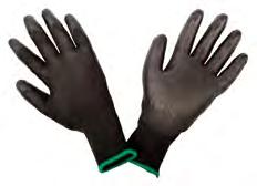 Polyurethane coated gloves are machine knitted with seamless polyester bindings. Superior abrasion and grip is provided by special textured polyurethane on the inside of the palm.