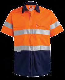 2 S M L XL 2XL 3XL 4XL COLOURS: Navy & Yellow, Navy & Orange Hook and loop Closure On Pocket 50mm Reflective Tape Double back pleats / 50mm VizLite 201 silver reflective tape for increased visibility