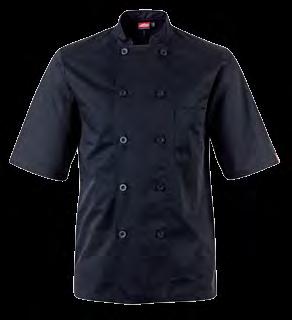 KITCHEN SECURITY Short Sleeve Chef Jacket /25533 - Black