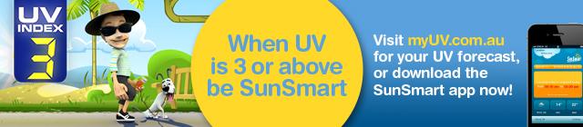 com.au for your UV forecast. The good news is that skin cancer is largely preventable by being SunSmart. Being SunSmart is a simple and effective way to reduce your risk of developing skin cancer. 2.