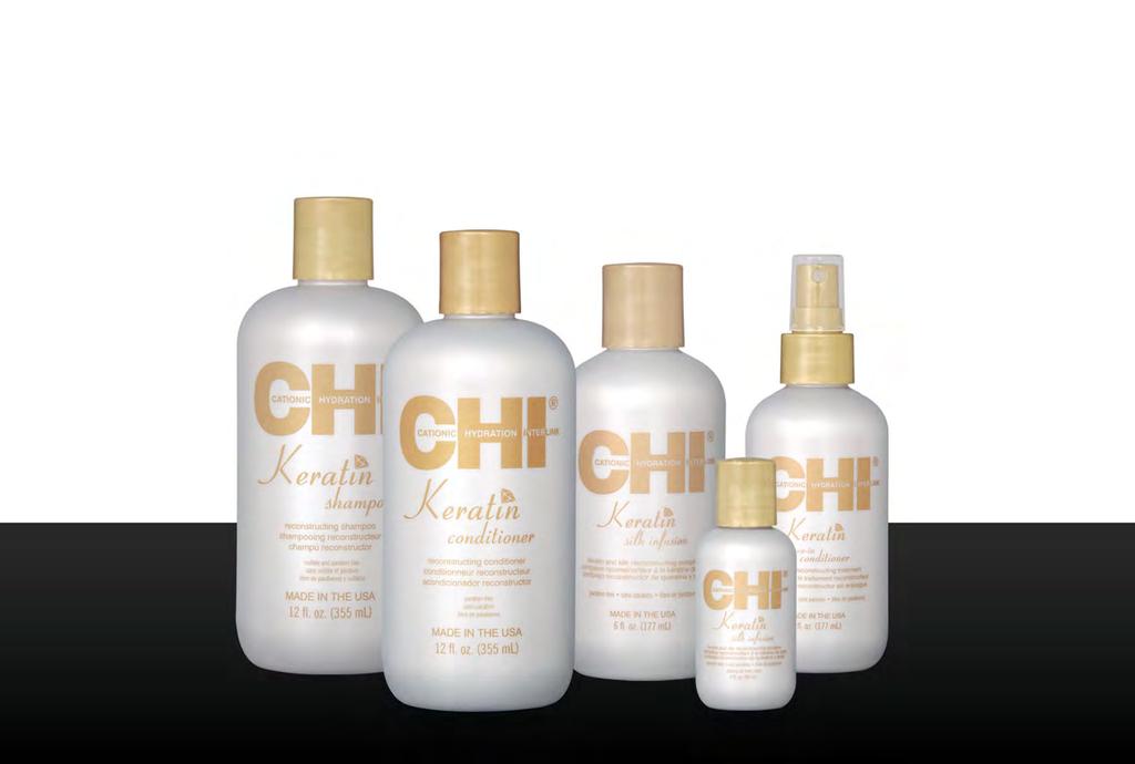 CHI HAIRCARE PREPACKS CHI KERATIN SALON INTRO INCLUDED IN KIT 6 - CHI Keratin Shampoo 12 oz 6 - CHI Keratin Conditioner 12 oz 7 - CHI Keratin Silk