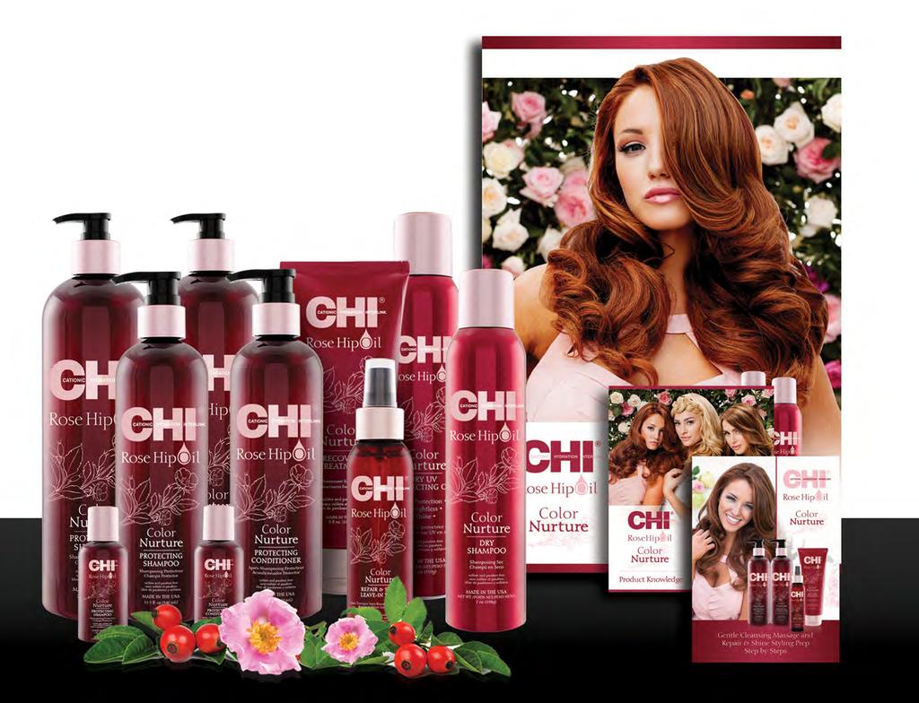 HAIRCARE CHI ROSEHIP OIL PLATINUM SALON INTRO INCLUDED IN KIT 7 - CHI Rosehip Oil Protecting Shampoo 11.5 oz 6 - CHI Rosehip Oil Protecting Shampoo 25 oz 7 - CHI Rosehip Oil Protecting Conditioner 11.