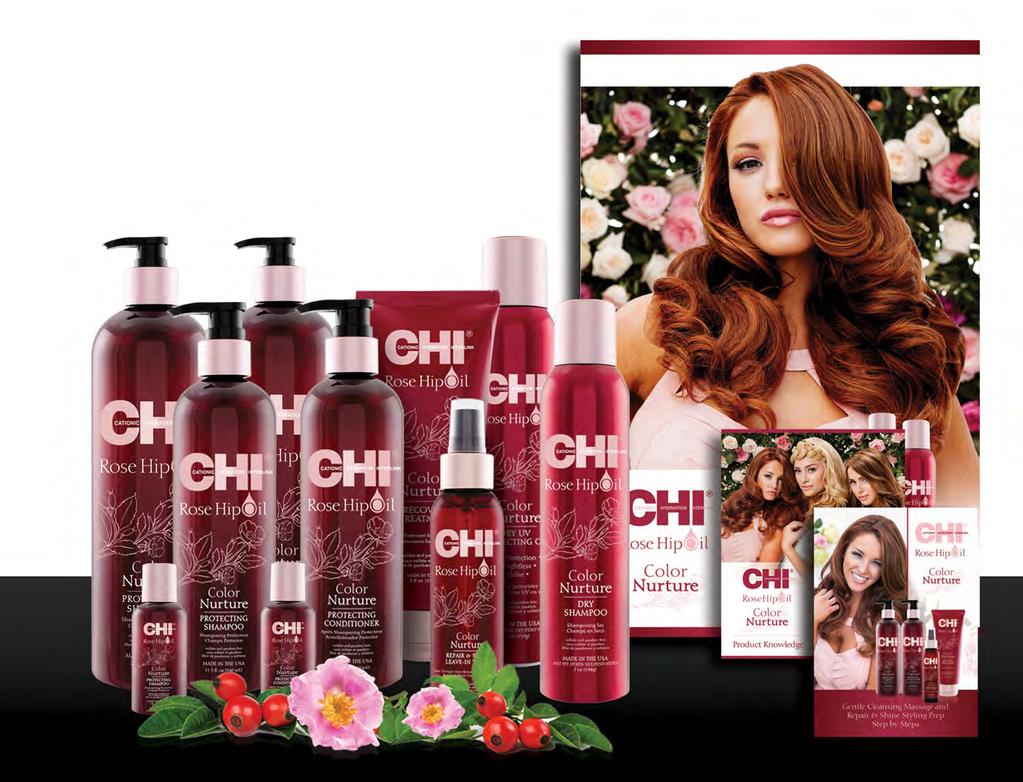 CHI HAIRCARE PREPACKS CHI ROSEHIP OIL GOLD SALON INTRO INCLUDED IN KIT 4 - CHI Rosehip Protecting Shampoo 11.5 oz 4 - CHI Rosehip Protecting Conditioner 11.5 oz 4 - CHI Rosehip Repair & Shine 4 oz.