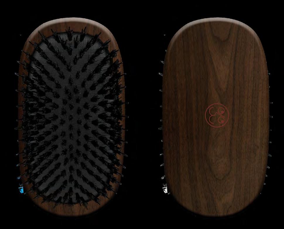 Use the Men s Grooming Brush for all hair types.