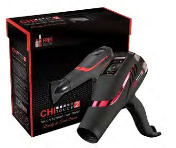 CHI ORIGINAL SERIES CHI TOUCH 2 CHI TOUCH 2 HAIR DRYER GF7082 Experience the second generation of touch-screen styling with the new design of