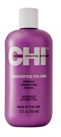 CHI MAGNIFIED VOLUME CHI VOLUMIZING HAIRCARE CHI MAGNIFIED VOLUME SHAMPOO CHI MAGNIFIED VOLUME CONDITIONER Gently cleanses the hair with a rich, luxurious lather, leaving hair clean with movement and