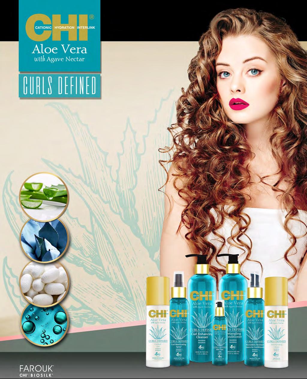 Define, enhance and revive curls and texture with CHI Aloe Vera.