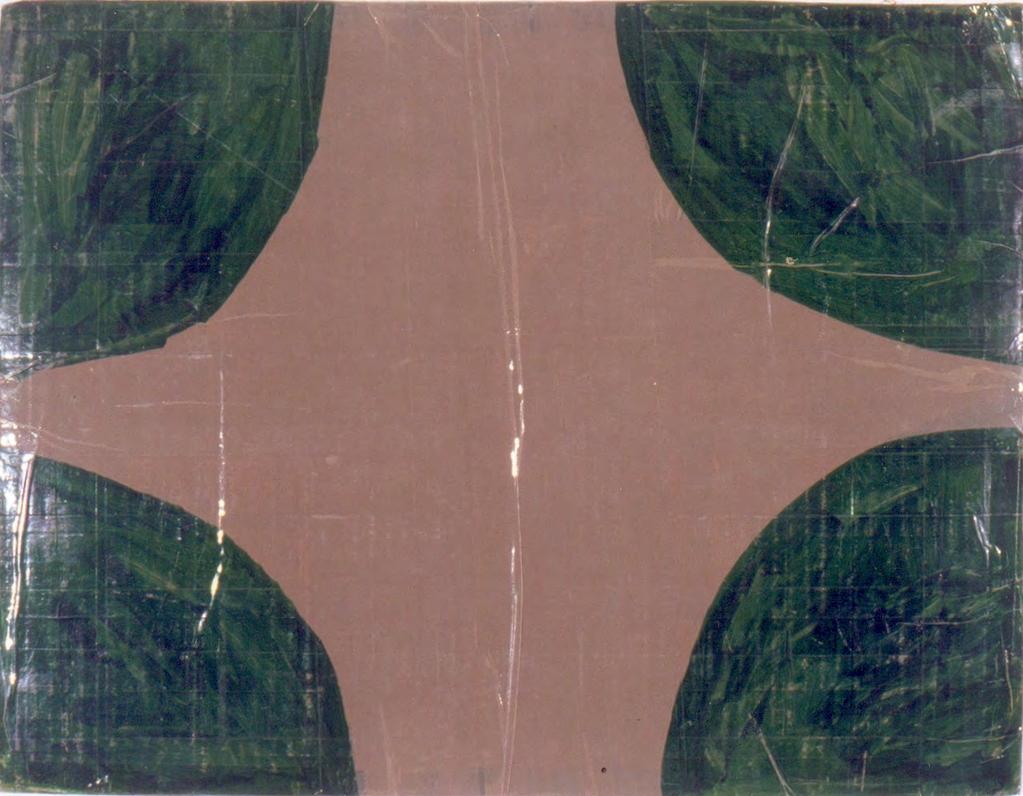 Untitled, 1990 Cardboard, tape, green