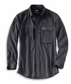 Force Extremes Angler Woven Long-Sleeve Shirt 103011 RELAXED FIT 3-ounce, 48% polyester/38% Cocona 37.5 polyester/14% Spandex dobby FastDry with 37.