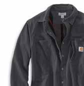 with flaps and button closures Two-button adjustable cuffs with extended plackets Shoulder pleats for ease of movement Carhartt-strong triple-needle stitched