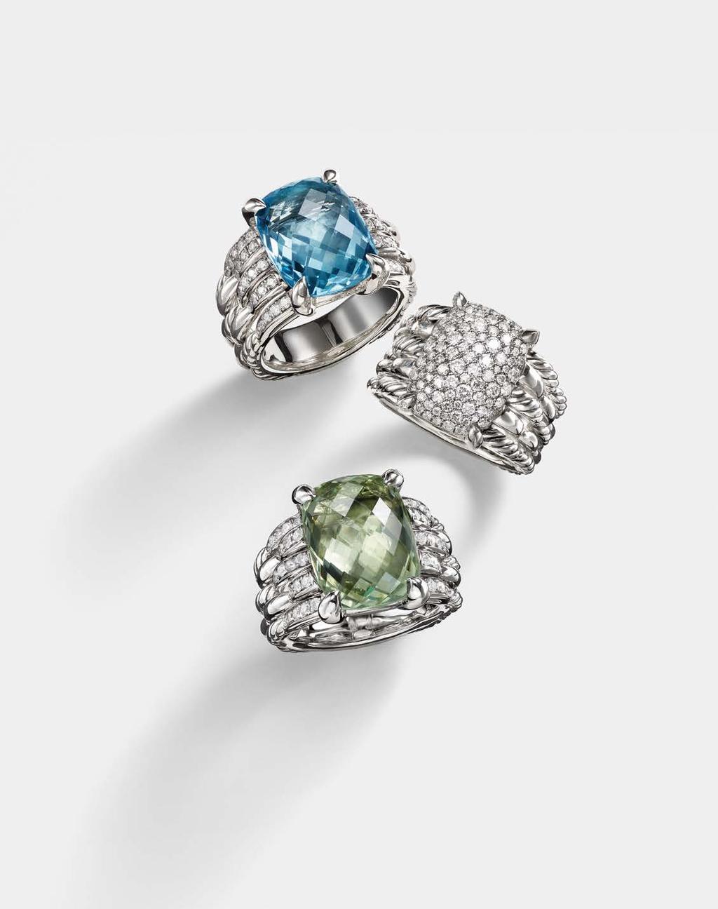 Tides ring in sterling silver with blue topaz and pavé white diamonds (0.39 ctw), starting at $1,950.