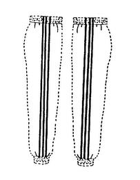 2,284,308, issued by the PTO, on October 12, 1999, for the Three-Stripe Mark, as depicted below, for sports and leisure wear, namely pants.