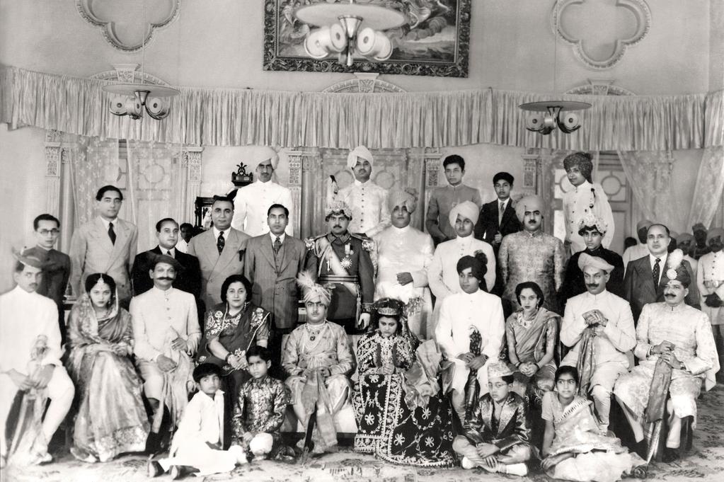 K.U. Advani (second row, fourth from left), at a ceremony for the young princess of