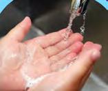 Liquid soap is best Rub hands together until the soap