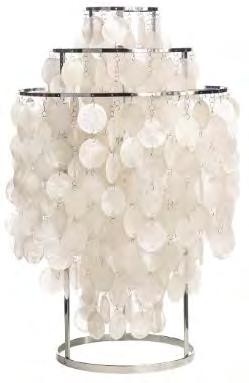 TABLE LAMPS FUN 1TM Ø40 cm / H: 65 cm Table lamp with mother of pearl discs on three ring metal