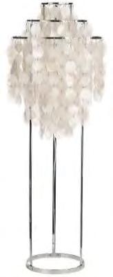 FLOOR LAMPS FUN 1STM Ø40 cm / H: 120 cm Floor lamp with mother of pearl discs on three ring metal frame.