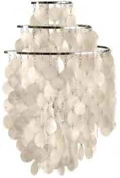 WALL LAMPS FUN 1WM H: 58 cm / D: 22 cm Wall lamp with mother of pearl discs on three