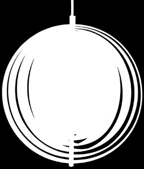 995 MOON SMALL COPPER Design: Verner Panton, 1960 Ø34 cm Spherical lamp with vertical lamellae, arranged like a