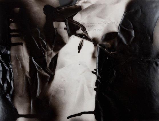 Steven Parrino, Untitled, 1991. Sprayed enamel and pencil on vellum, 9 12 in.