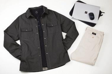 flannel-lined, workwear-inspired shirt jacket.