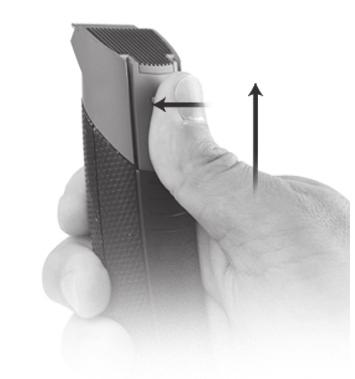CHANGING THE ATTACHMENT HEADS 1. Before changing the attachment heads, make sure your trimmer is switched off. 2. Remove any comb guides attached to your trimmer. 3.