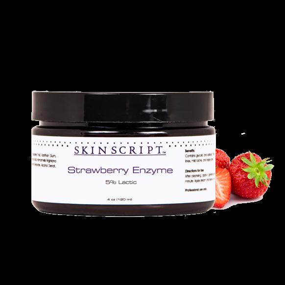 Strawberry Enzyme Description Professional Use Only. Contains 5% lactic acid and hibiscus flower (a gentle alternative to AHAs). Perfect for normal and combination skin. Tingle factor: 3-4 ph: 3.