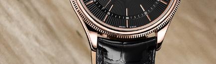 (4Hz) 31 rubies Approximately 48-hour power reserve DIAL Black guilloche 18 ct pink gold hour markers and hands STRAP