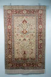 109 A HANGING CARPET (BIG) 挂毯 A hanging carpet, of overall red and gold tone.