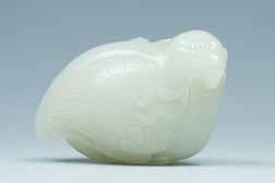 4cm without stand $2000-3000 $2000-3000 $3000-3500 46 A JADE QILONG CUP, MING 明骑龙玉杯 The cup of rectangular form, side attached to a