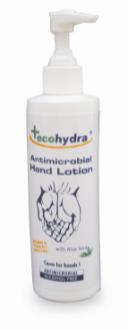 Packaging Format and Item Numbers EcoHydra Antimicrobial Hand Lotion: 240ml table top pump bottle Item Number EHT/L