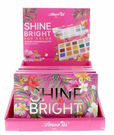 PALETTES CO-BESD Shine Bright Eyeshadow Palette This Shine Bright Eyeshadow Palette will give you a shimmering eye look as you add a pop of color to those