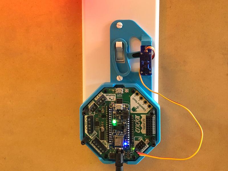 Overview Build your own Bluetooth, remote-controlled robotic light switch to turn on and off the lights!