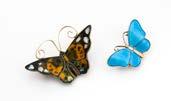 A David Andersen silver and enamel butterfly brooch, marked to reverse together with another Norwegian silver and